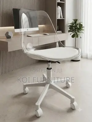 Dining Chairs; Mid Backrest Swivel Clear Dining Chairs
