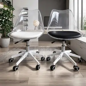 Dining Chairs; Mid Backrest Swivel Clear Dining Chairs