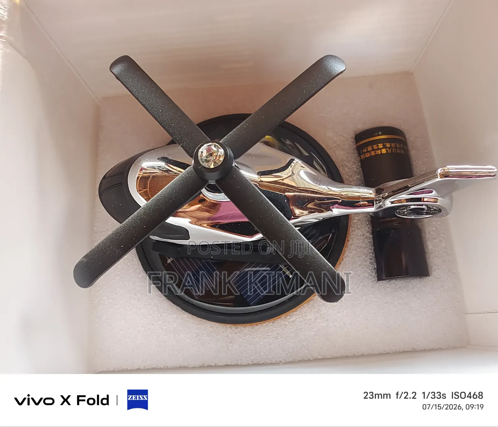 Helicopter Car Perfume Solar