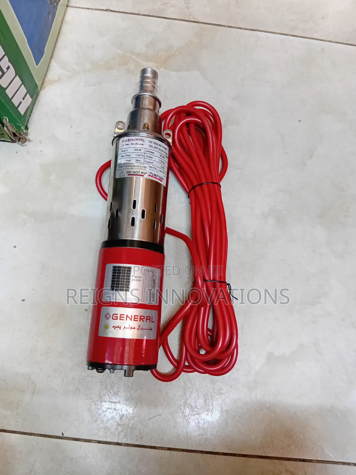 GENERAL DC Solar Submersible Screw Pump.