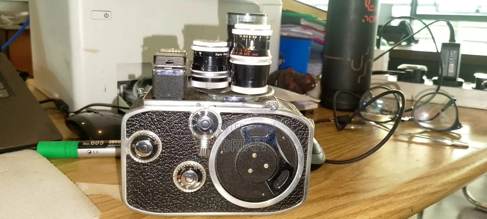 Vintage Bolex Paillard TRL Camera+Beier Original Leather Case