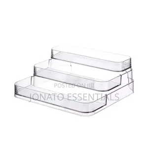 3 Tier Clear Acrylic Organizer Display Shelf for Perfumes Spices