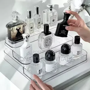 3 Tier Clear Acrylic Organizer Display Shelf for Perfumes Spices