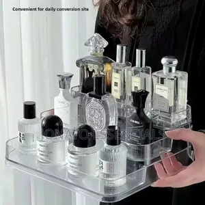 3 Tier Clear Acrylic Organizer Display Shelf for Perfumes Spices