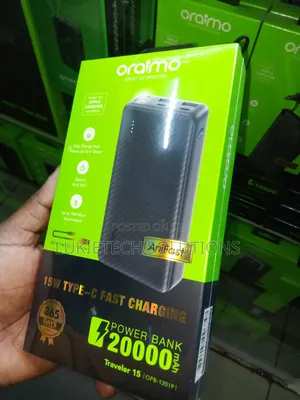 Oraimo Powerbank 20000mah 15watts Type-C Fast Charging
