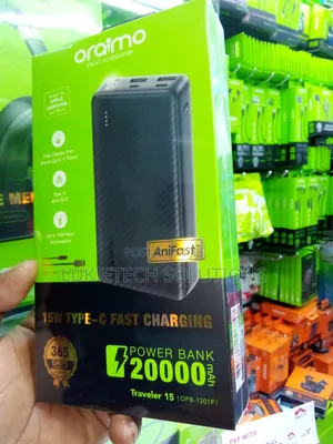 Powerbank 20000mah 15 Watts Powerbank, Slim Portable and Efficient