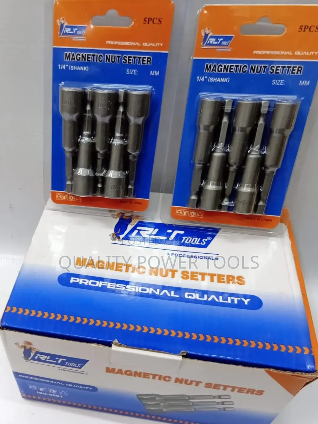RLT Tools 5-Piece Magnetic Nut Setter Set.