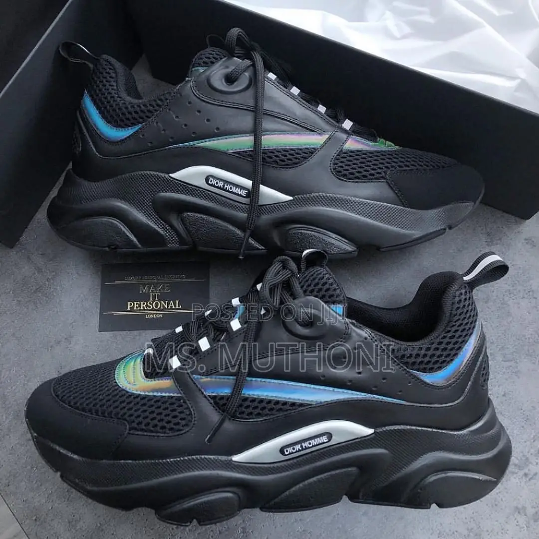 Dior B22 Reflective Black Sneakers Size 40-45