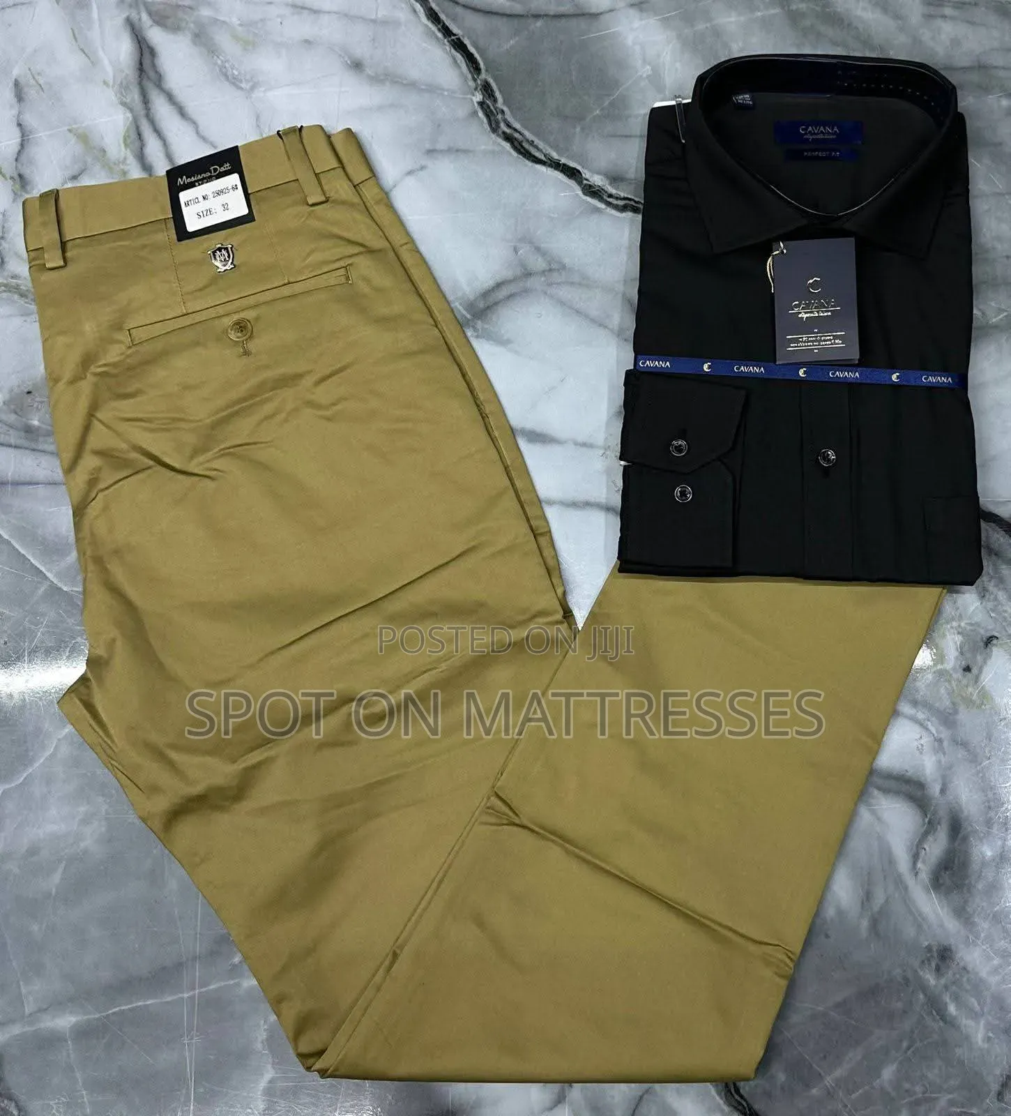 Smart Casual Combo. Khaki Shirt. Medium - 3XL. Delivery Available!