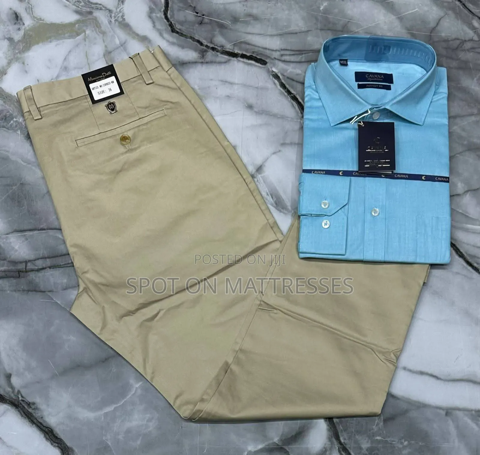 Smart Casual Combo. Khaki Shirt. Medium - 3XL. Delivery Available!