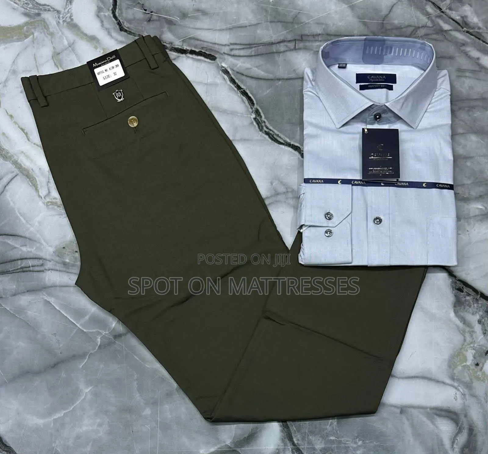 Smart Casual Combo. Khaki Shirt. Medium - 3XL. Delivery Available!