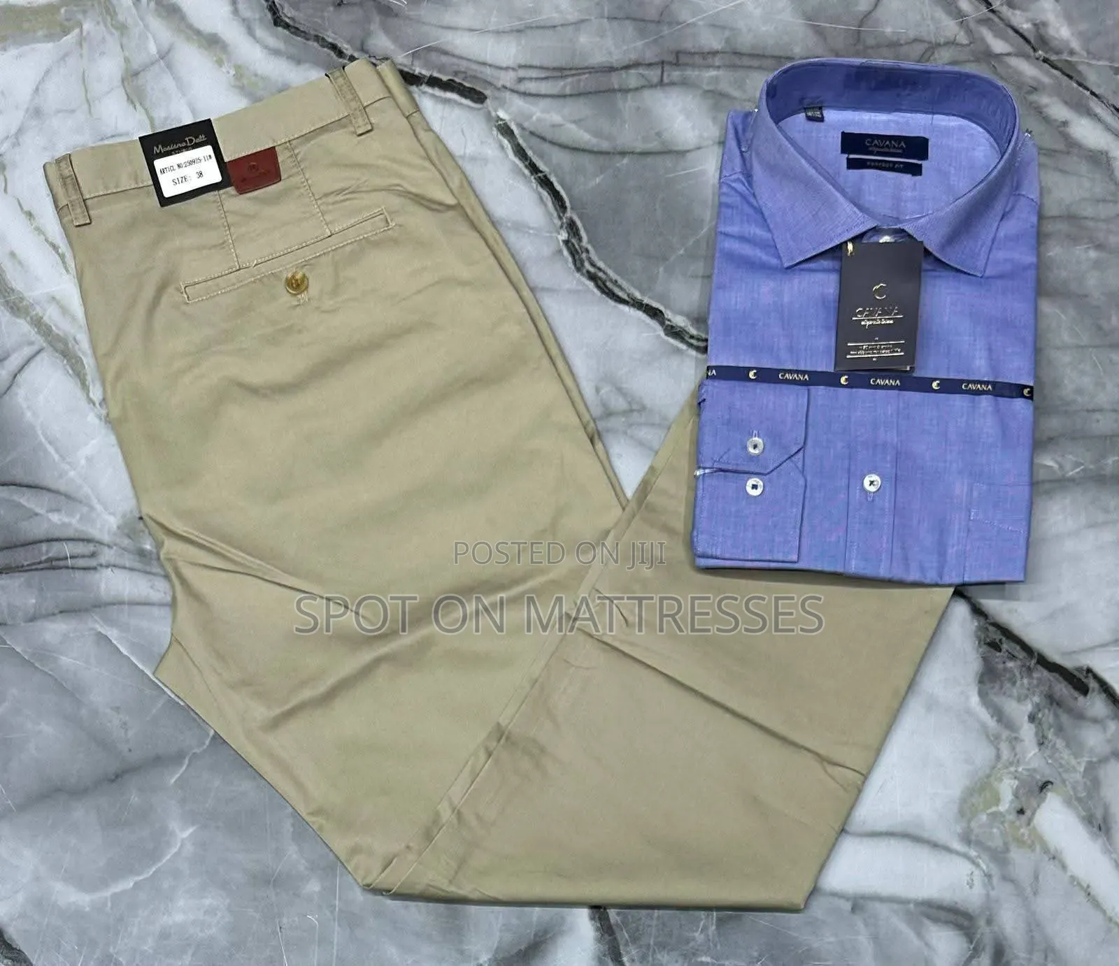 Smart Casual Combo. Khaki Shirt. Medium - 3XL. Delivery Available!