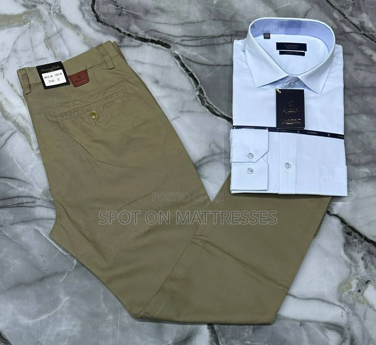 Smart Casual Combo. Khaki Shirt. Medium - 3XL. Delivery Available!