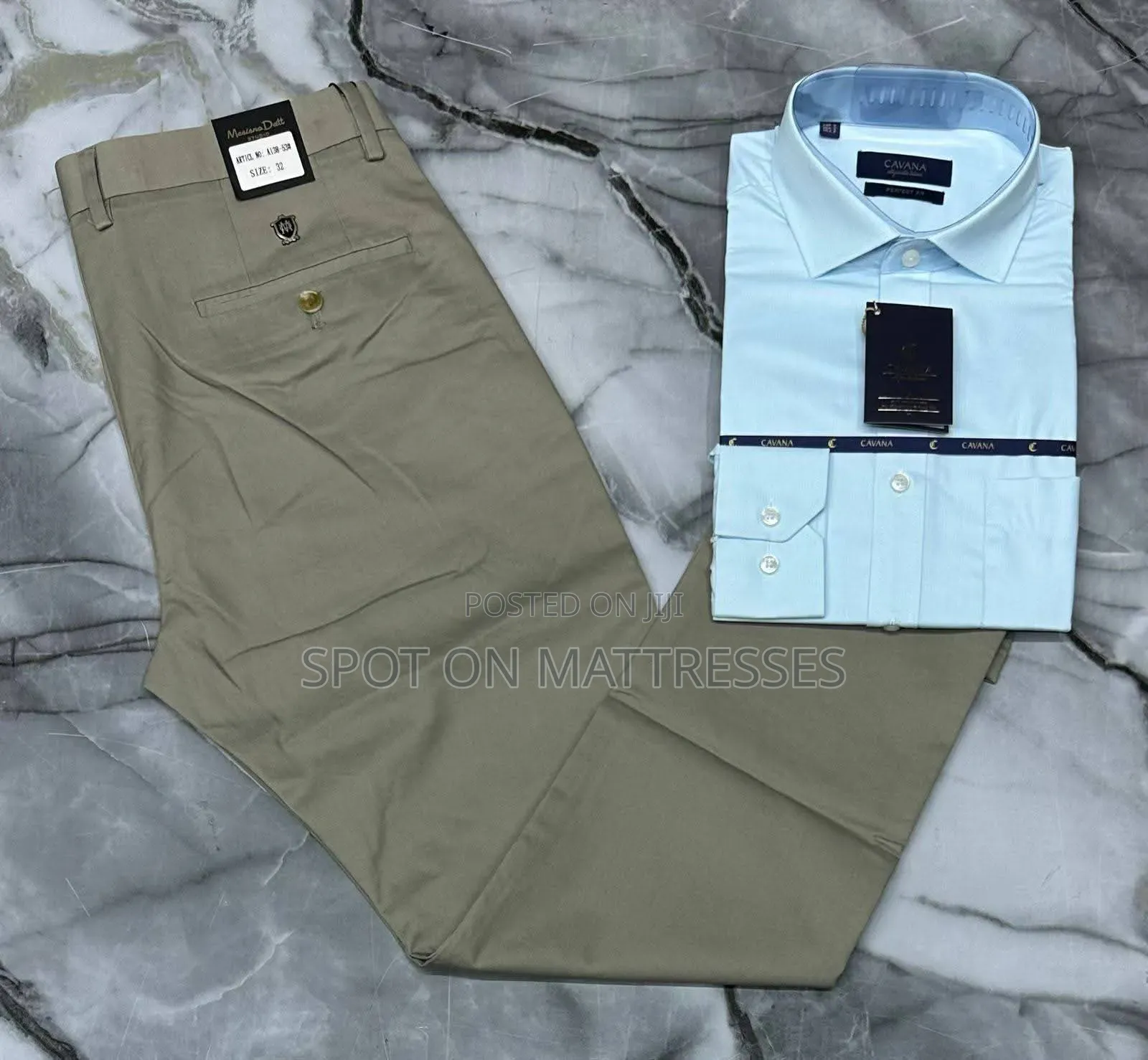 Smart Casual Combo. Khaki Shirt. Medium - 3XL. Delivery Available!