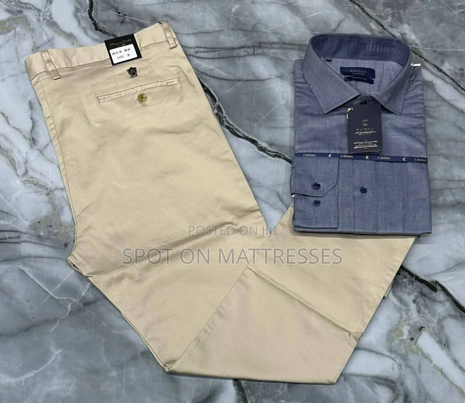 Smart Casual Combo. Khaki Shirt. Medium - 3XL. Delivery Available!