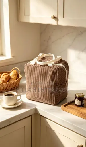 Corduroy Fabric Lunch Bag*