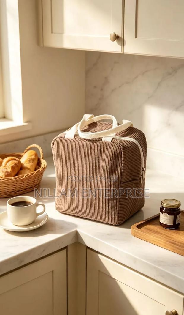 Corduroy Fabric Lunch Bag* - thumbnail 3