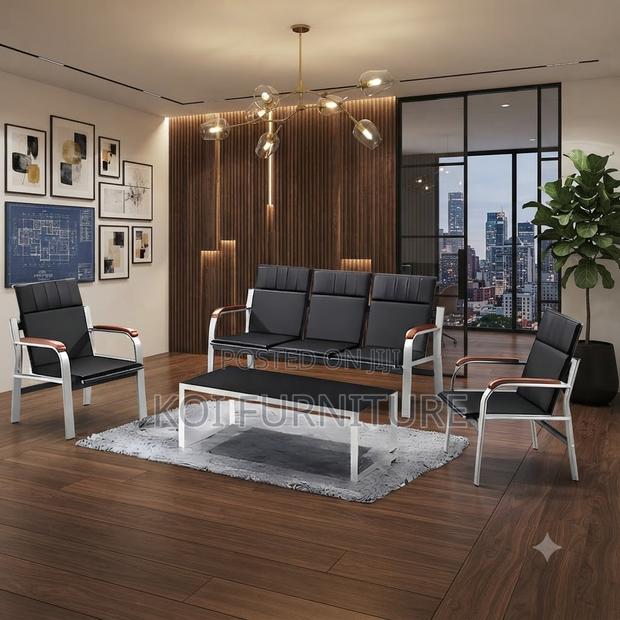 Sofa Set; Five Seater Leather Executive Art Sofa Set - thumbnail 2