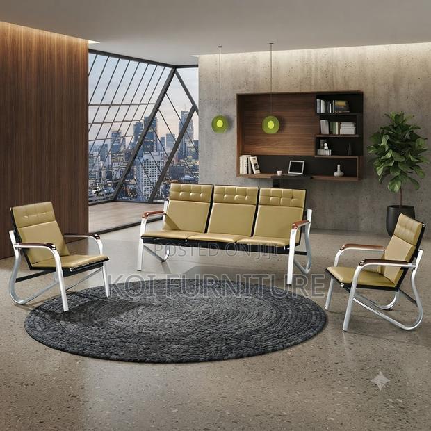 Sofa Set; Five Seater Leather Executive Art Sofa Set - thumbnail 4