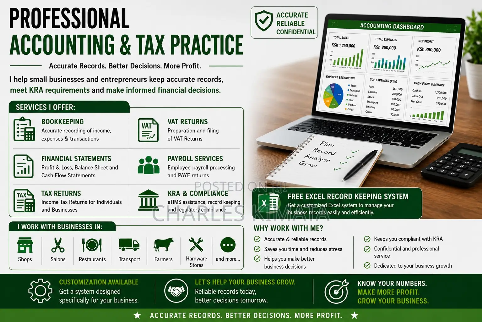 Professional Accounting, Bookkeeping Tax Services