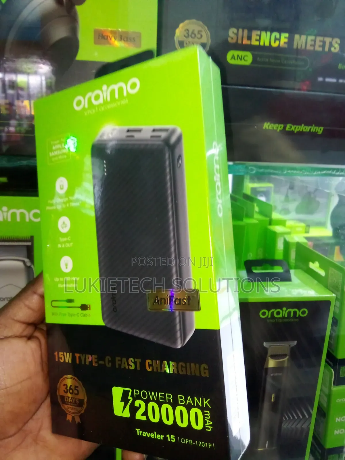 Oraimo Powerbank 20000mah 15watts, Power Display Torch