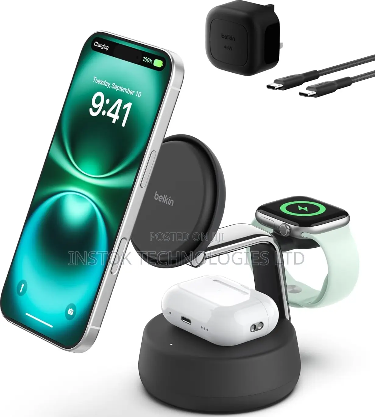 Belkin UltraCharge Pro 3-in-1 Magnetic Charging Dock With Qi2 25W