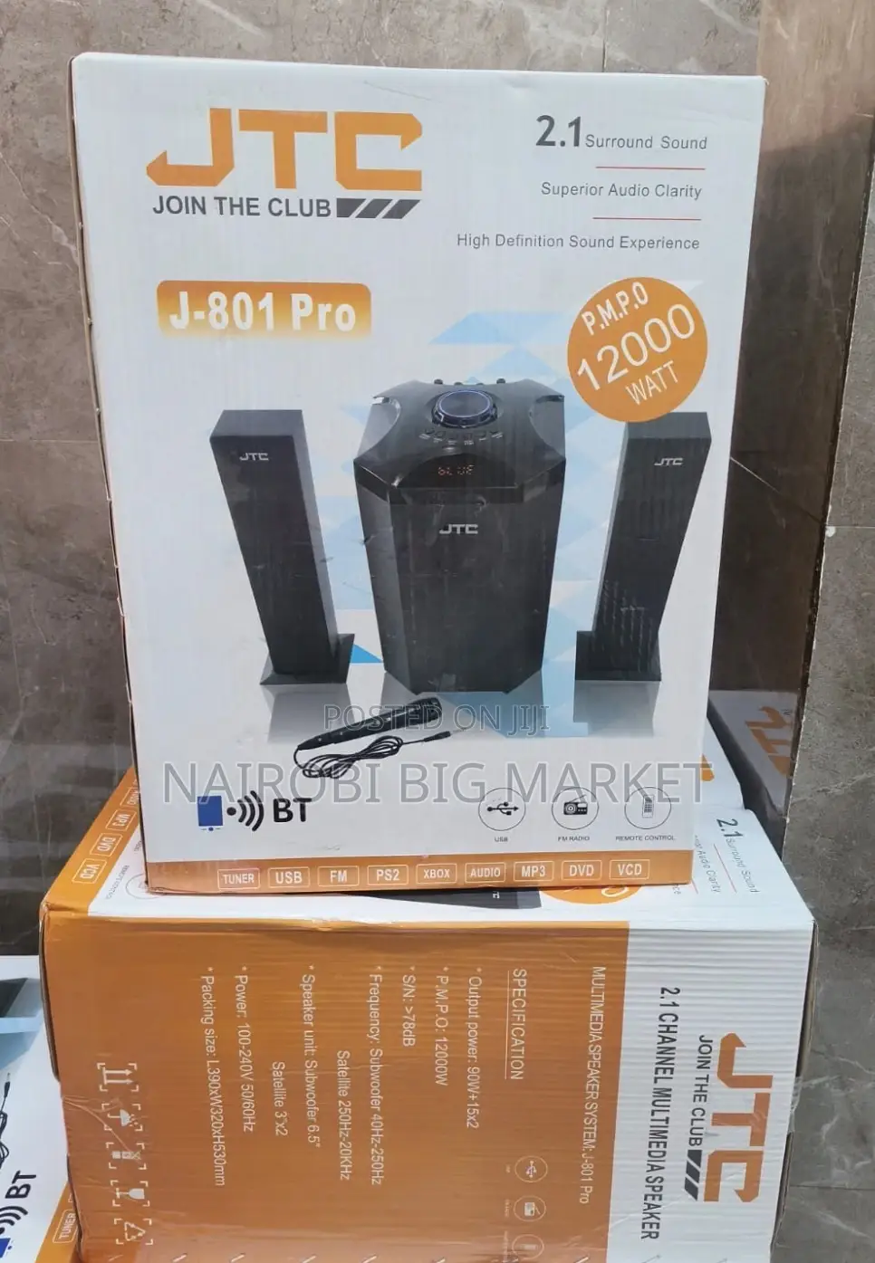 JTC Mtungi 2.1ch Hometheatre-Bt/Fm