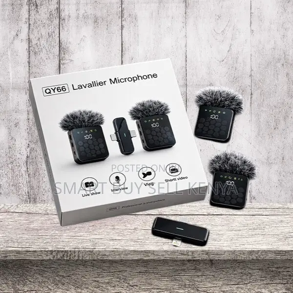 Noise-Reducing 3 in 1 Dual Mics Wireless Lavalier Microphone