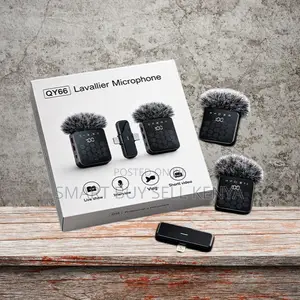 Low- Latency 3 in 1 Dual Mics Wireless Lavalier Microphone
