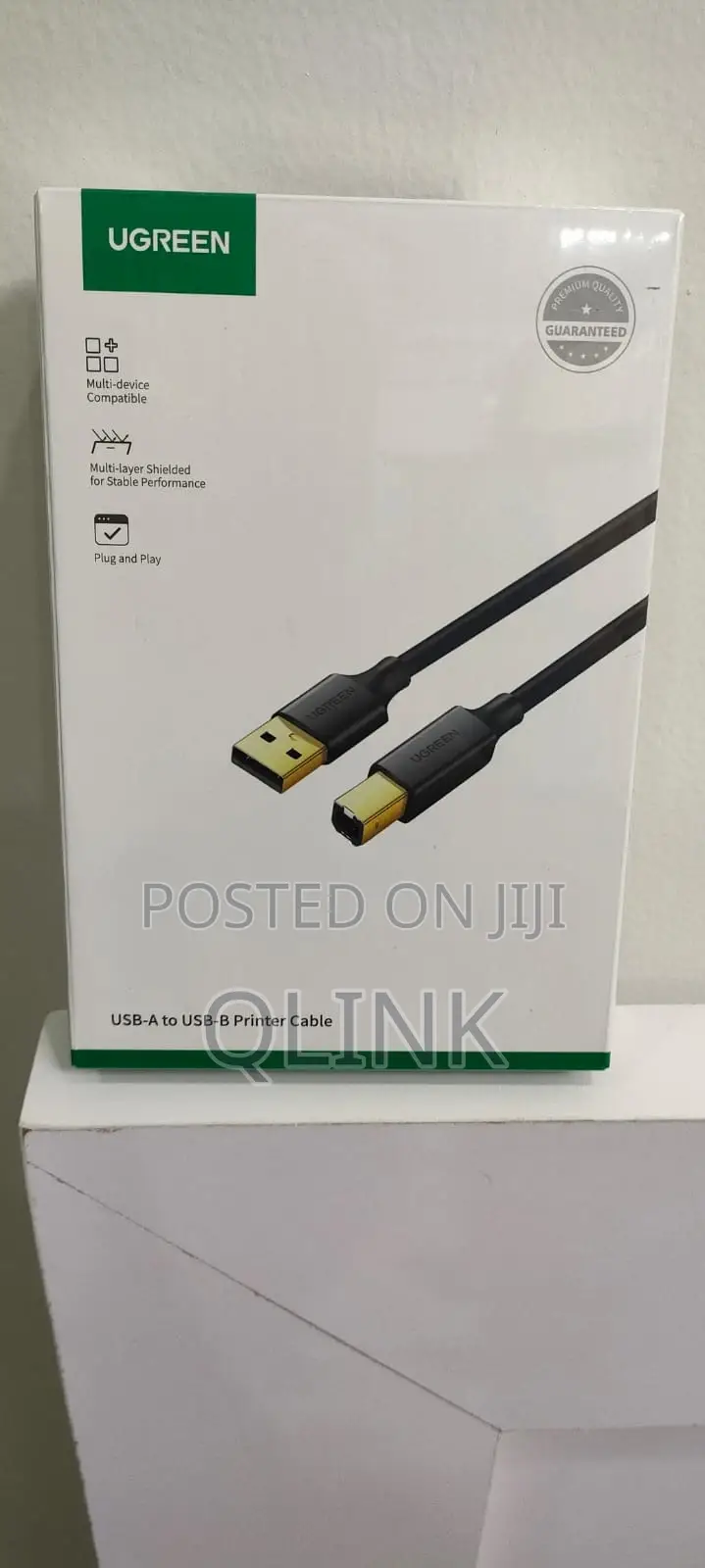 UGREEN USB 2.0 AM to BM Print Cable 1.5m (Black)