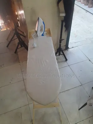Wooden Ironing Board + Iron Box