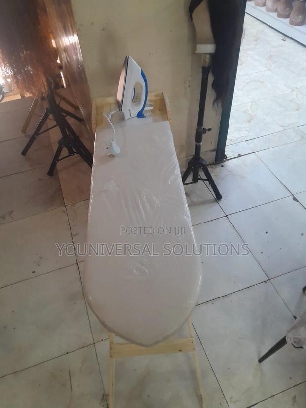 Wooden Ironing Board + Iron Box