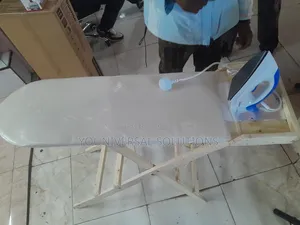 Wooden Ironing Board + Iron Box