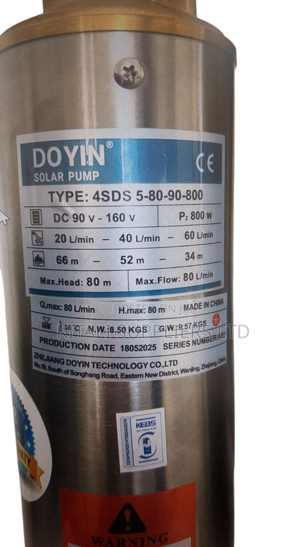 DOYIN 4sds5-800w Solar Submersible Water Pump - thumbnail 2