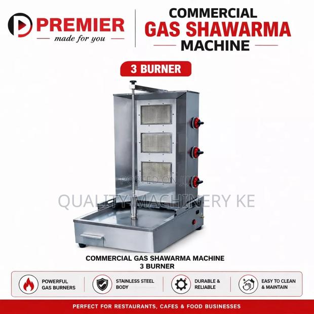 Professional 3 Burner Premier Gas Shawarma Machine