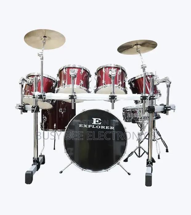 Explorer JBP 102 7-Piece Drum Set – Wine Red Finish - thumbnail 2