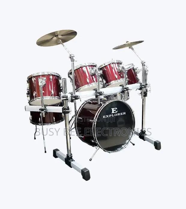 Explorer JBP 102 7-Piece Drum Set – Wine Red Finish - thumbnail 3