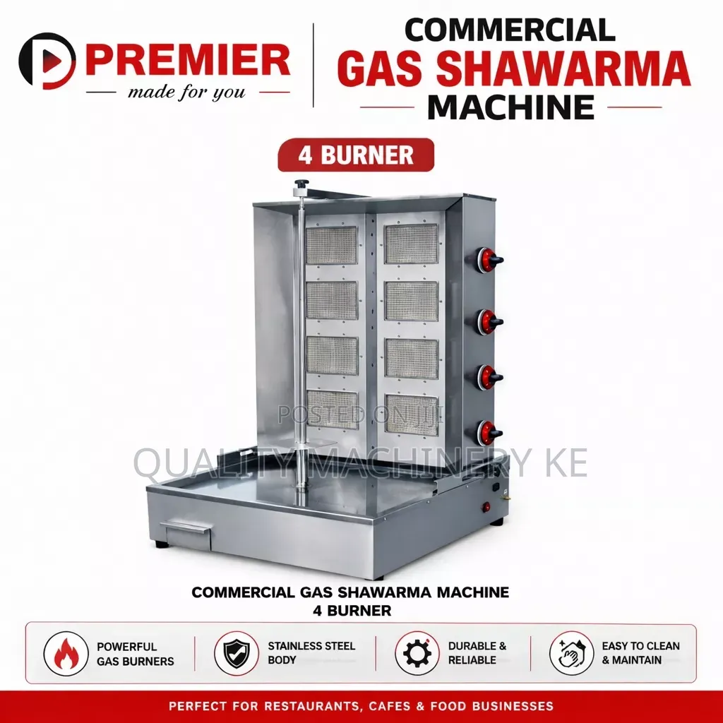 High-Performance 4 Burner Gas Shawarma Machine
