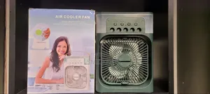 2 in 1 Air-Cooler Fan With 7 Led Colore-Green