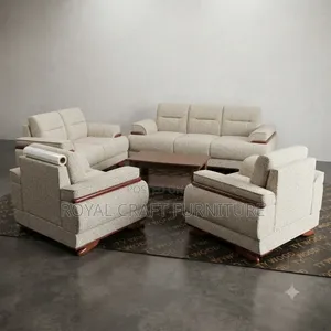 Premium Modern Living Room Sofa Set (3-Seater, 2-Seater 2 Armchairs)