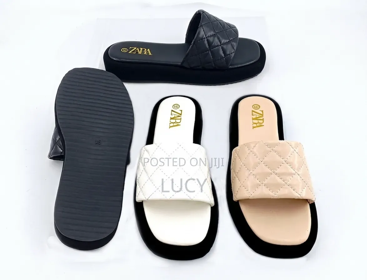Women’s Trendy Quilted Zara Platform Slide Sandals