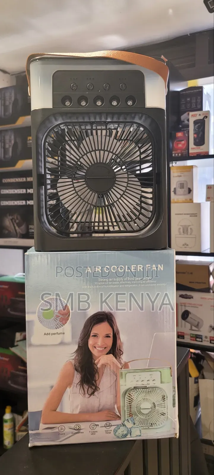 Portable Air Cooler Fan With Humidifier 3 Speed Settings-Black