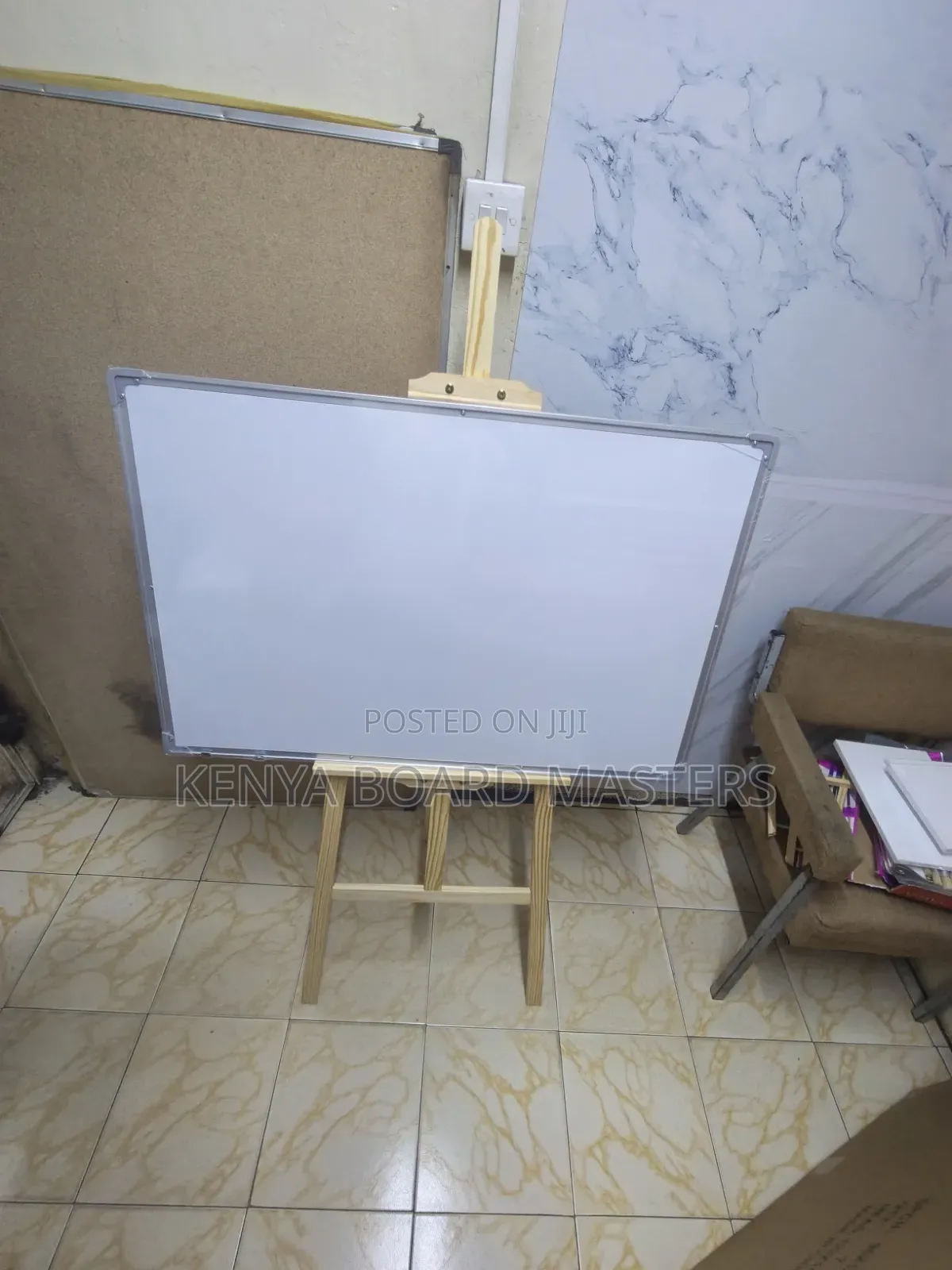 900mm+600mm White Board With Wooden Stand