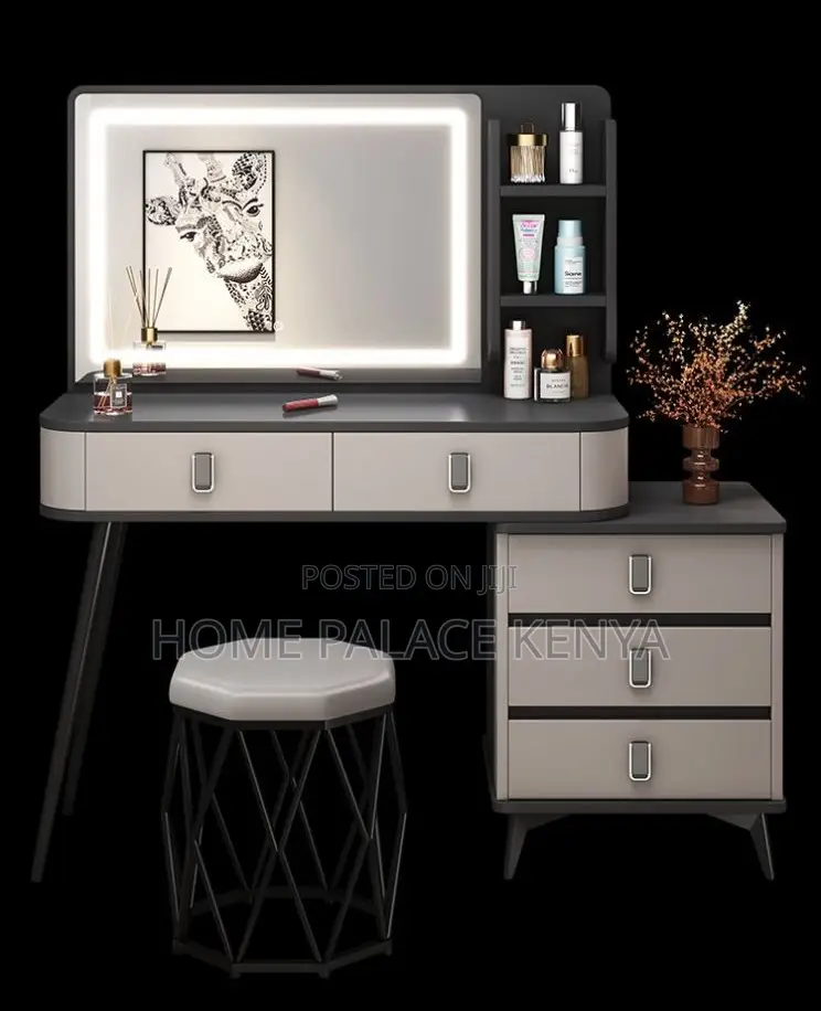 Dressing Table: Lumière Elegant LED Vanity Table With Mirror