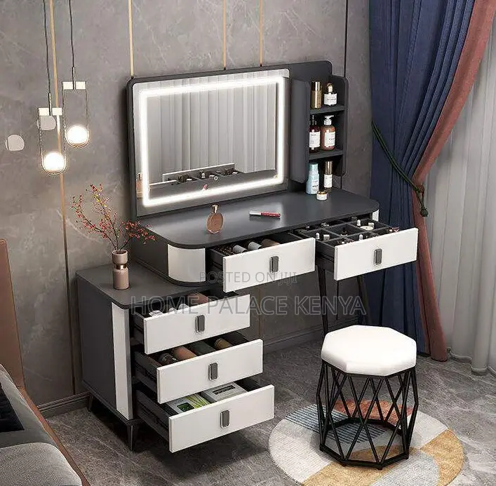 Dressing Table: Lumière Elegant LED Vanity Table With Mirror