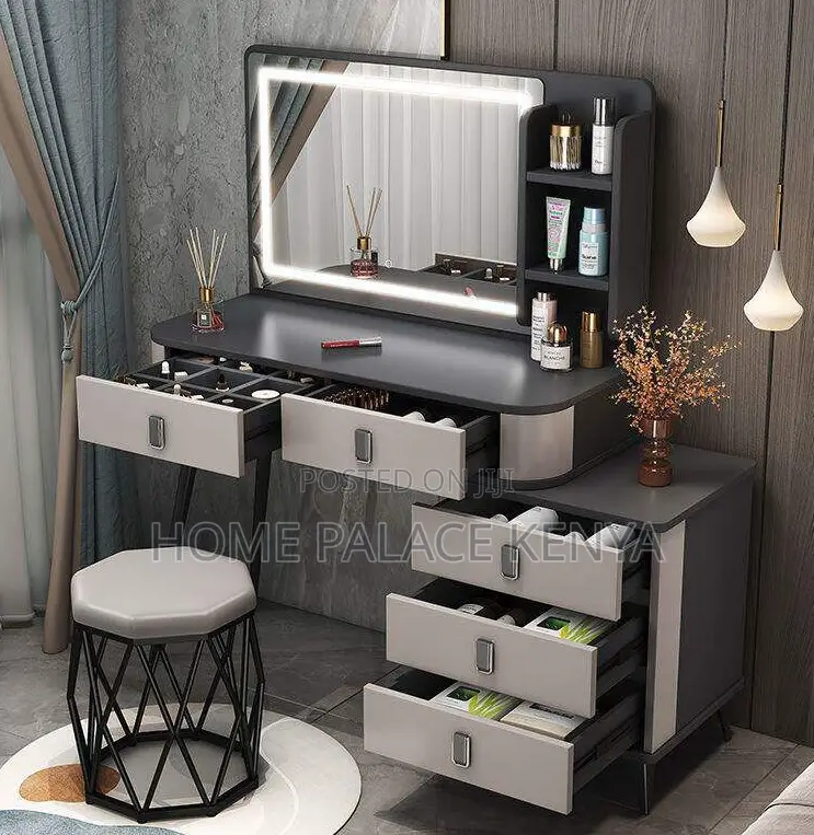 Dressing Table: Lumière Elegant LED Vanity Table With Mirror