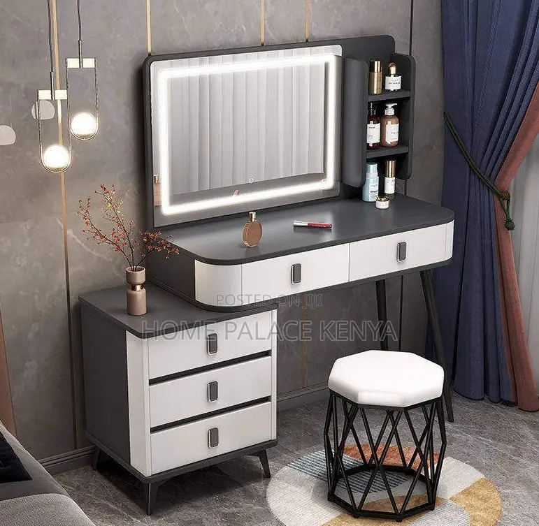 Dressing Table: Lumière Elegant LED Vanity Table With Mirror