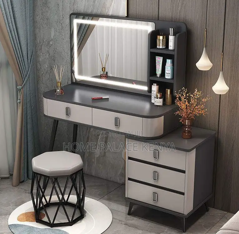 Dressing Table: Lumière Elegant LED Vanity Table With Mirror