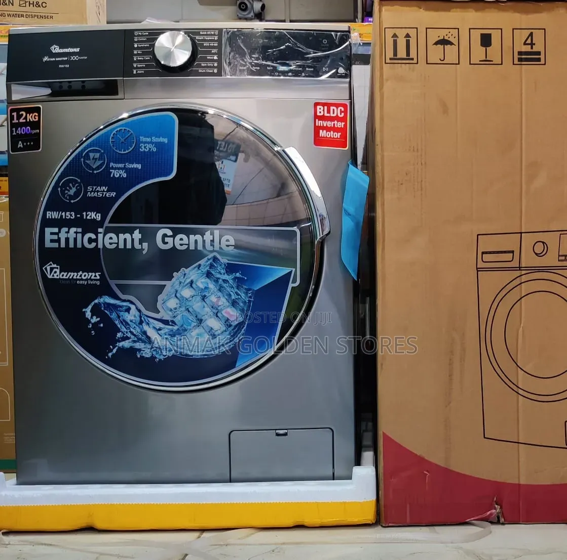 Ramtons Front Load Fully Automatic 12KG WASH AND SPIN 1400RPM - RW153