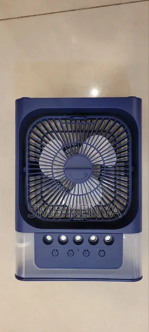Portable 3-in-1 Mini Air Cooler Fan With Humidifier – Blue